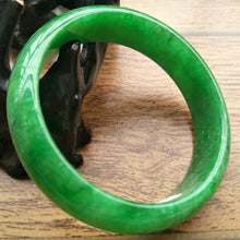 Load image into Gallery viewer, 10% OFF- 61/62/63mm Certified Natural Jadeite Emerald A*Jade Handcarved Bangle A269