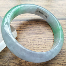 Load image into Gallery viewer, 10% OFF- 56/57/58mm Certified Natural 3 Color Jadeite Emerald A*Jade Handcarved Bangle HA3909