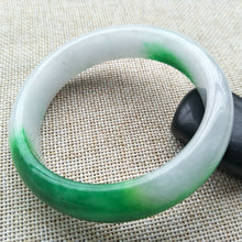 Load image into Gallery viewer, 10% OFF- 57/58/59mm Certified Natural Jadeite Emerald A*Jade Handcarved Bangle Z619