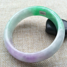 Load image into Gallery viewer, 10% OFF- 56/57/58mm Certified Natural 3 Color Jadeite Emerald A*Jade Handcarved Bangle Z621