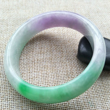 Load image into Gallery viewer, 10% OFF- 56/57/58mm Certified Natural 3 Color Jadeite Emerald A*Jade Handcarved Bangle Z621