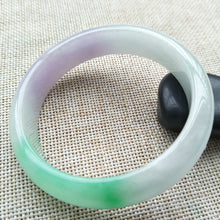 Load image into Gallery viewer, 56/57/58mm Certified Natural 3 Color Jadeite Emerald A*Jade Handcarved Bangle Z618