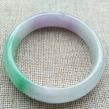 Load image into Gallery viewer, 56/57/58mm Certified Natural 3 Color Jadeite Emerald A*Jade Handcarved Bangle Z618