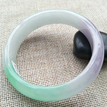 Load image into Gallery viewer, 56/57/58mm Certified Natural 3 Color Jadeite Emerald A*Jade Handcarved Bangle Z618