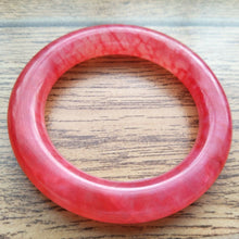 Load image into Gallery viewer, 10% OFF- 55/56/57mm Certified Natural red Jadeite Emerald A*Jade Handcarved Bangle S131