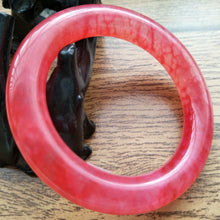 Load image into Gallery viewer, 10% OFF- 55/56/57mm Certified Natural red Jadeite Emerald A*Jade Handcarved Bangle S131